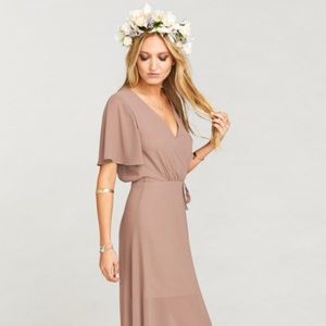Show Me Your Mumu Sophia Wrap Dress Dune Small